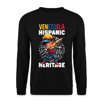 Venezuela Flagge Stolz & Heimat Venezuela - Unisex Pullover - Schwarz - Vorne - Alina (178cm) & Michal (187cm)