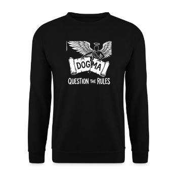 Dogma Flight: Ask the Rules - Unisex Sweatshirt - black - Front - Alina (178cm) & Michal (187cm)