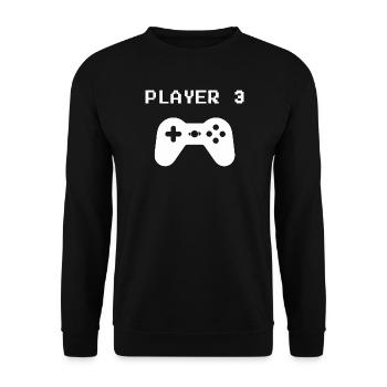 Retro Pixel Controller - Unisex Sweatshirt - black - Front - Alina (178cm) & Michal (187cm)