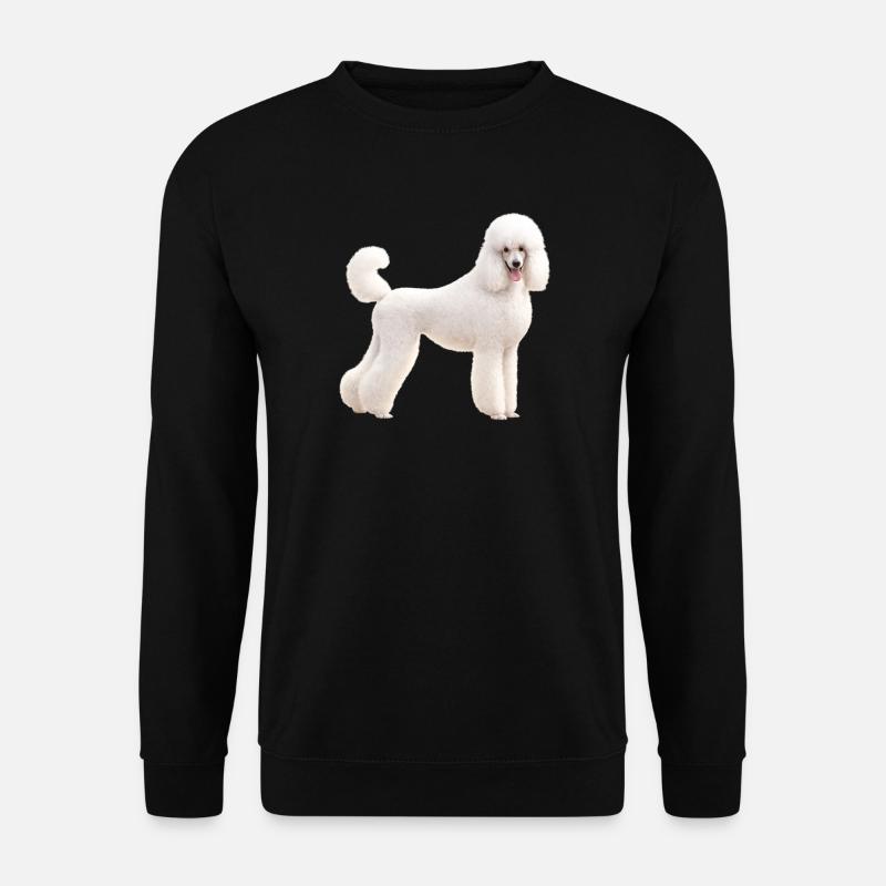 Poodle Large White - Unisex Sweatshirt - black