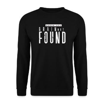 Fehler 404: Verlorenes Gehirn - Unisex Pullover - Schwarz - Vorne - Alina (178cm) & Michal (187cm)