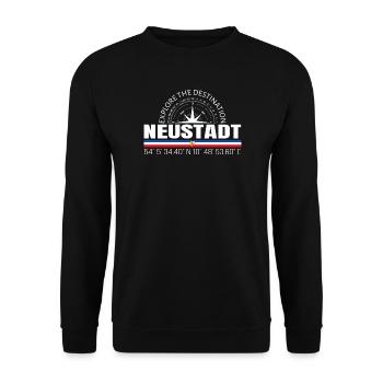 Neustadt - Unisex Pullover - Schwarz - Vorne - Alina (178cm) & Michal (187cm)