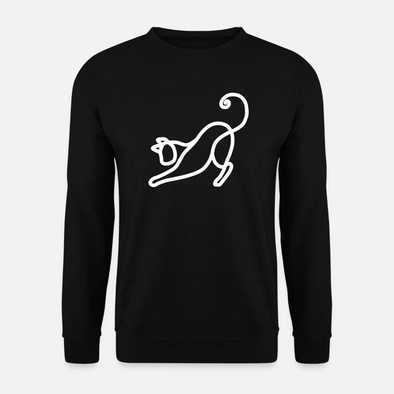 Minimalistische Katze - Unisex Pullover - Schwarz