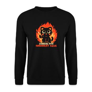 Brimming with Imminent Rage - Unisex Sweatshirt - black - Front - Alina (178cm) & Michal (187cm)