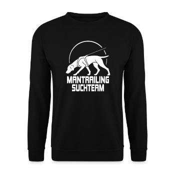Deutsch Kurzhaar Mantrailing Suchteam Hunde Hund - Unisex Pullover - Schwarz - Vorne - Alina (178cm) & Michal (187cm)
