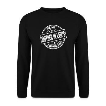 Déclaration de l’enfant préféré de la belle-mère - Sweat-shirt Unisexe - noir - Devant - Alina (178cm) & Michal (187cm)