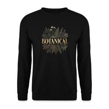 Golden Botanical - Unisex Pullover - Schwarz - Vorne - Alina (178cm) & Michal (187cm)