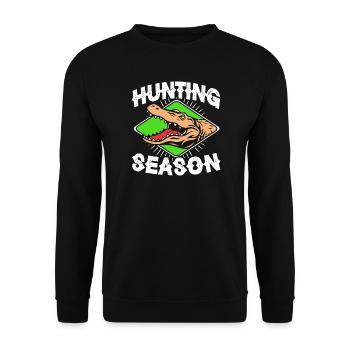 Crocodile Hunting - Unisex Sweatshirt - black - Front - Alina (178cm) & Michal (187cm)