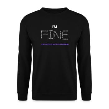 Rheumatoid Arthritis Warrior - I'm Fine - Unisex Sweatshirt - black - Front - Alina (178cm) & Michal (187cm)