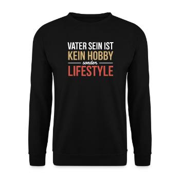  Coole Papa Witze Stolz Vater Zu Sein - Unisex Pullover - Schwarz - Vorne - Alina (178cm) & Michal (187cm)