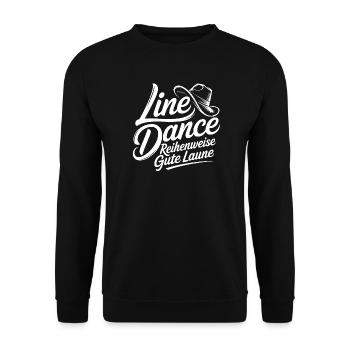 Danse en ligne : bonne humeur - Sweat-shirt Unisexe - noir - Devant - Alina (178cm) & Michal (187cm)