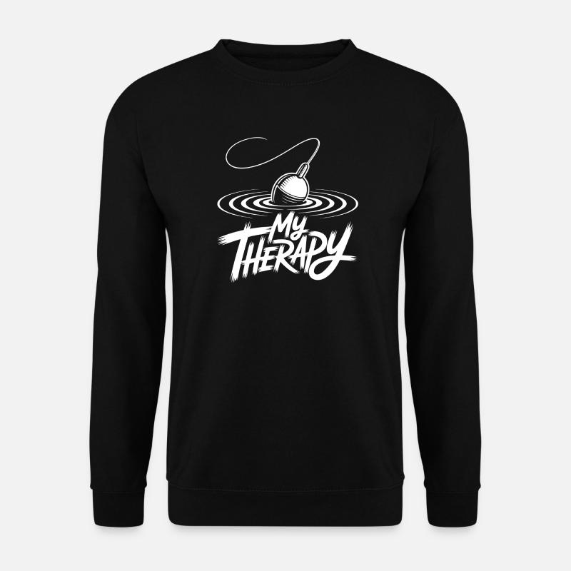 Fishing My Therapy - Unisex Sweatshirt - black