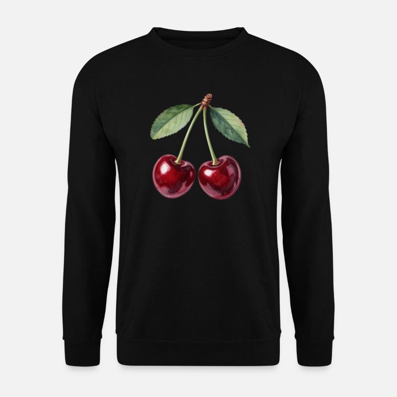 Cherries - Unisex Sweatshirt - black