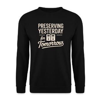 Préserver hier pour demain - Sweat-shirt Unisexe - noir - Devant - Alina (178cm) & Michal (187cm)