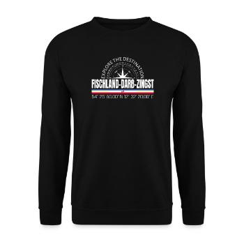 Fischland - Darß - Zingst - Unisex Pullover - Schwarz - Vorne - Alina (178cm) & Michal (187cm)