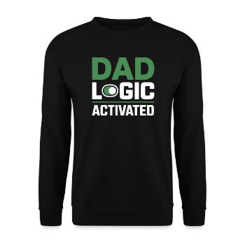 Funny Dad Logic Father Humor - Unisex Sweatshirt - black - Front - Alina (178cm) & Michal (187cm)