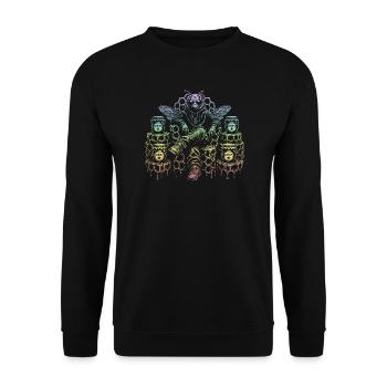 honeybee - Unisex Sweatshirt - black - Front - Alina (178cm) & Michal (187cm)