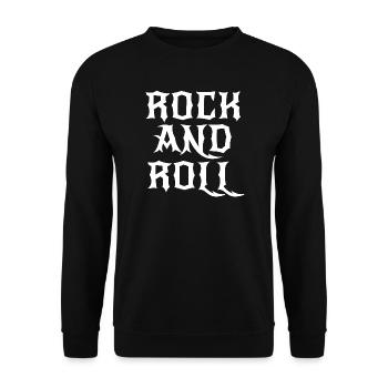 Rock and Roll Gothic logo - Unisex Sweatshirt - black - Front - Alina (178cm) & Michal (187cm)