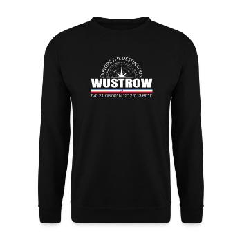 Wustrow - Unisex Pullover - Schwarz - Vorne - Alina (178cm) & Michal (187cm)