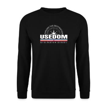 Usedom - Unisex Pullover - Schwarz - Vorne - Alina (178cm) & Michal (187cm)