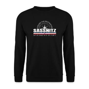 Sassnitz - Unisex Pullover - Schwarz - Vorne - Alina (178cm) & Michal (187cm)