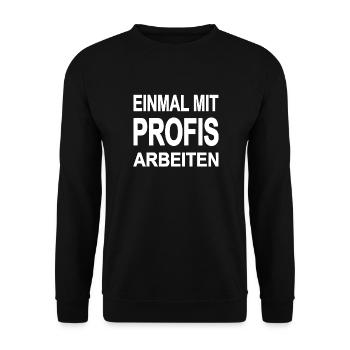 Arbeiten - Unisex Pullover - Schwarz - Vorne - Alina (178cm) & Michal (187cm)