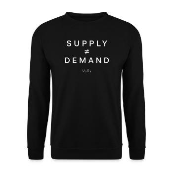 Uranium Investor Supply Demand Shirt - Unisex Sweatshirt - black - Front - Alina (178cm) & Michal (187cm)