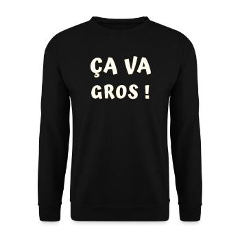 ÇA va gros ! - Sweat-shirt Unisexe - noir - Devant - Alina (178cm) & Michal (187cm)