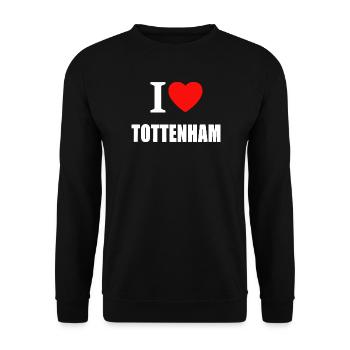I Love Tottenham - Unisex Sweatshirt - black - Front - Alina (178cm) & Michal (187cm)