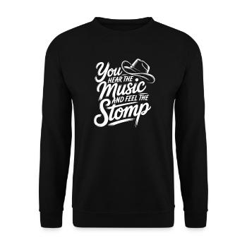 Line Dance Western Music Style - Unisex Pullover - Schwarz - Vorne - Alina (178cm) & Michal (187cm)