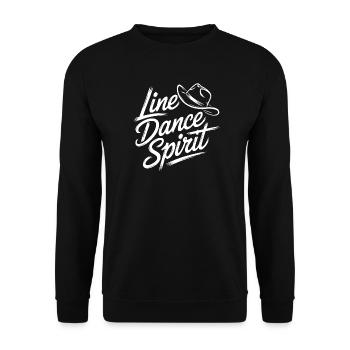 Line Dance Spirit - Unisex Sweatshirt - black - Front - Alina (178cm) & Michal (187cm)