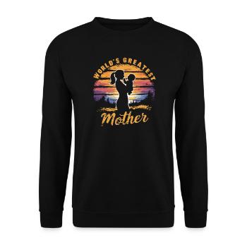 La plus grande mère du monde - Sweat-shirt Unisexe - noir - Devant - Alina (178cm) & Michal (187cm)