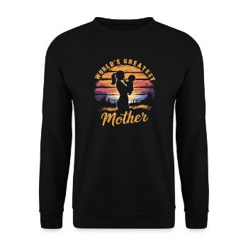La plus grande mère du monde - Sweat-shirt Unisexe - noir - Devant - Alina (178cm) & Michal (187cm)