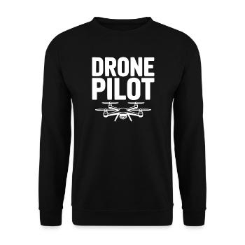 pilote de drone - Sweat-shirt Unisexe - noir - Devant - Alina (178cm) & Michal (187cm)