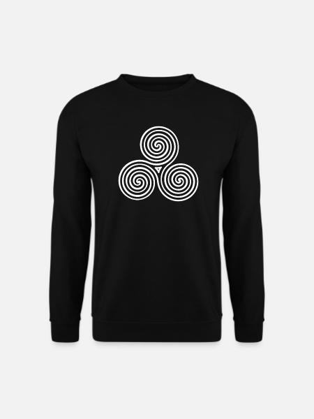 Triskele Spiral Trio - Unisex Sweatshirt - black