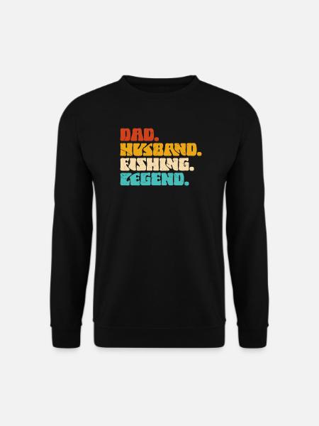 Papa Ehemann Angler Legende - Unisex Pullover - Schwarz