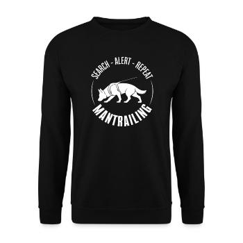 Deutscher Schäferhund Mantrailing Hundesport Hunde - Unisex Pullover - Schwarz - Vorne - Alina (178cm) & Michal (187cm)
