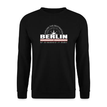Berlin - Sweat-shirt Unisexe - noir - Devant - Alina (178cm) & Michal (187cm)