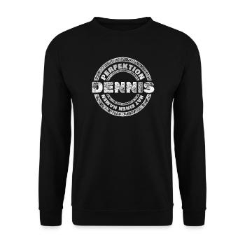 Perfekt Dennis - Unisex Pullover - Schwarz - Vorne - Alina (178cm) & Michal (187cm)