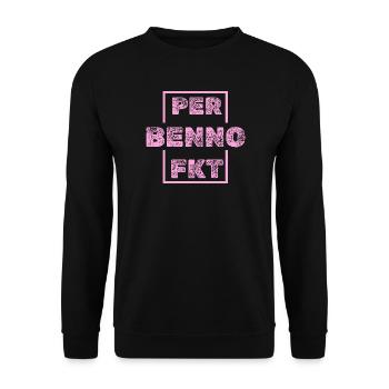 Benno as a unique - Unisex Sweatshirt - black - Front - Alina (178cm) & Michal (187cm)