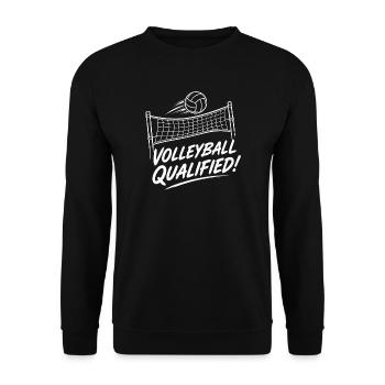 Volleyball Qualified Player Training Match Shirt - Unisex Sweatshirt - black - Front - Alina (178cm) & Michal (187cm)