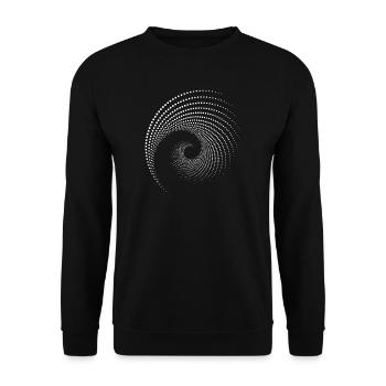 Spiral Dot Galaxy Print - Unisex Sweatshirt - black - Front - Alina (178cm) & Michal (187cm)