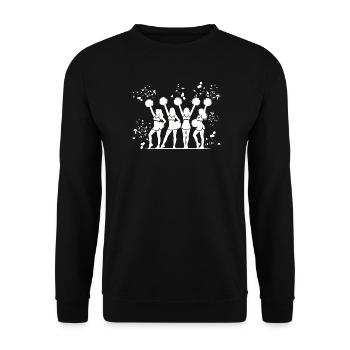Cheerpom pom girls Mom Cheerleading - Sweat-shirt Unisexe - noir - Devant - Alina (178cm) & Michal (187cm)