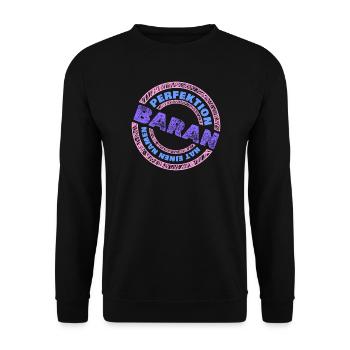 Perfekt Baran - Unisex Pullover - Schwarz - Vorne - Alina (178cm) & Michal (187cm)