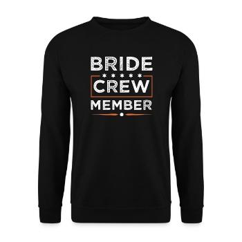 Bride Crew - Unisex Sweatshirt - black - Front - Alina (178cm) & Michal (187cm)
