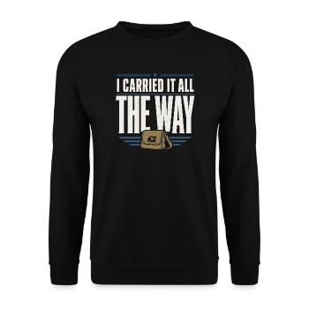 Retired Postman Retired Postman - Unisex Sweatshirt - black - Front - Alina (178cm) & Michal (187cm)