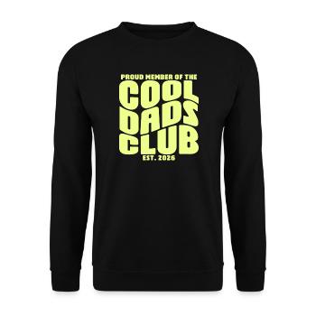 Cadeau de la fête des pères 2026 - Club des papas cool - Sweat-shirt Unisexe - noir - Devant - Alina (178cm) & Michal (187cm)