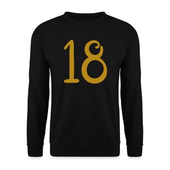 18 - Unisex Sweatshirt - black - Front - Alina (178cm) & Michal (187cm)