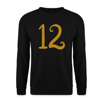 12 - Unisex Sweatshirt - black - Front - Alina (178cm) & Michal (187cm)
