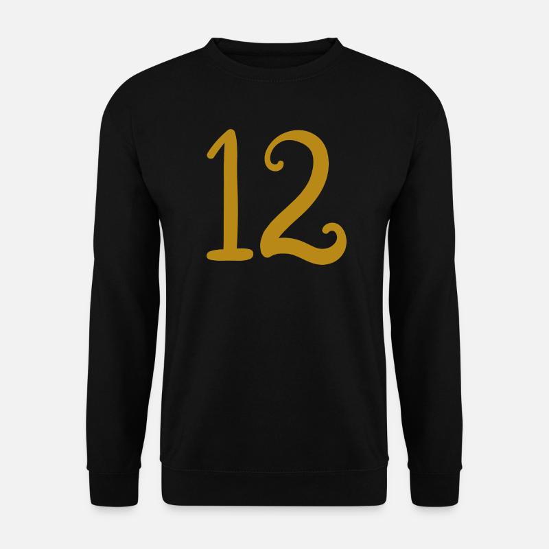 12 - Sweat-shirt Unisexe - noir